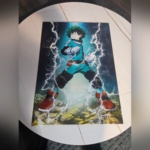 Anime Character Lightning Art Print Metal